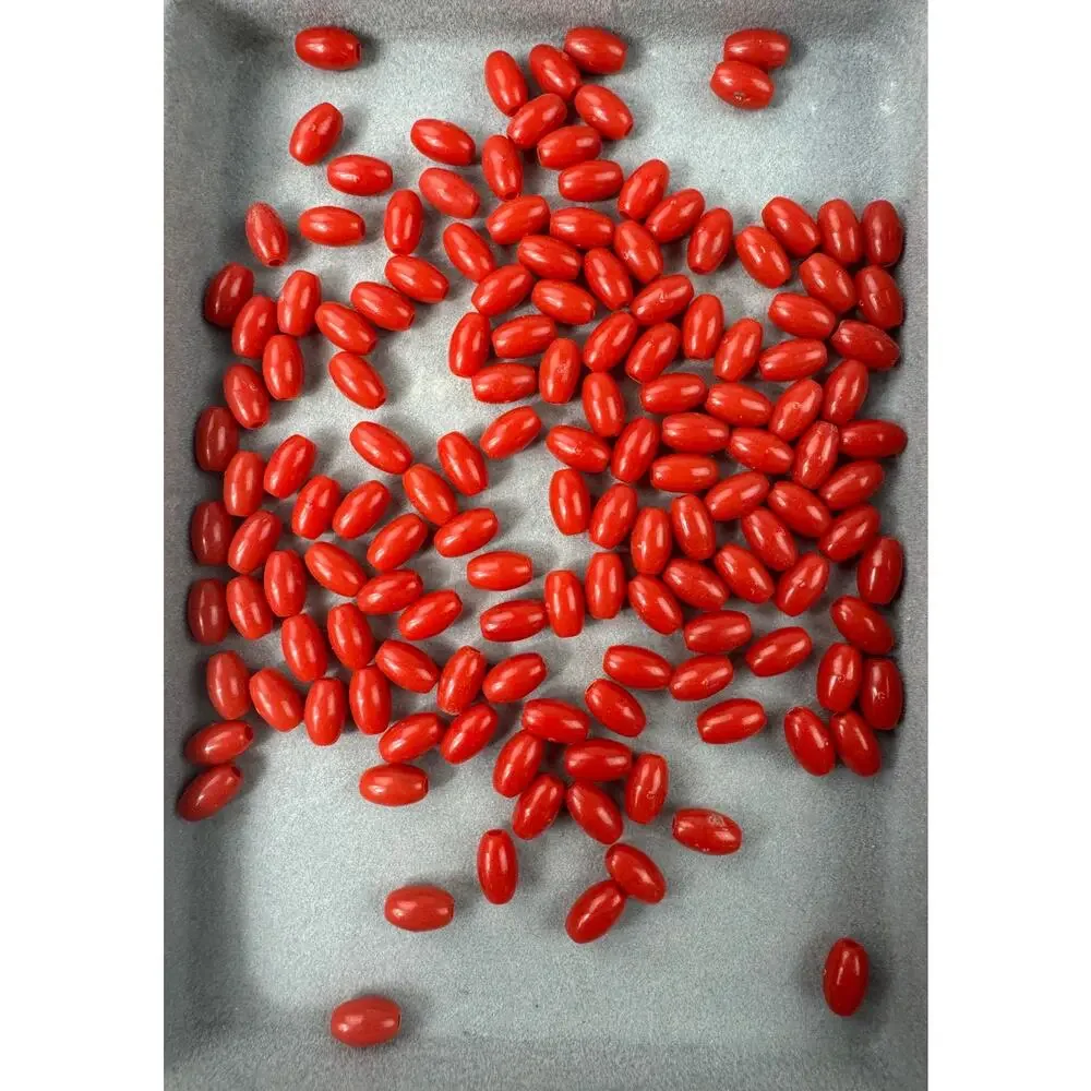 Assorted Red Acrylic, Wood and Glass Beads Variety of Shades Shapes and Sizes